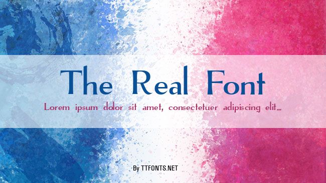 The Real Font example